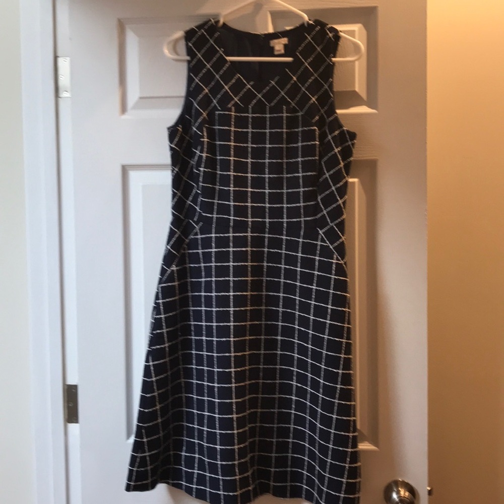 J. Crew blue plaid dress